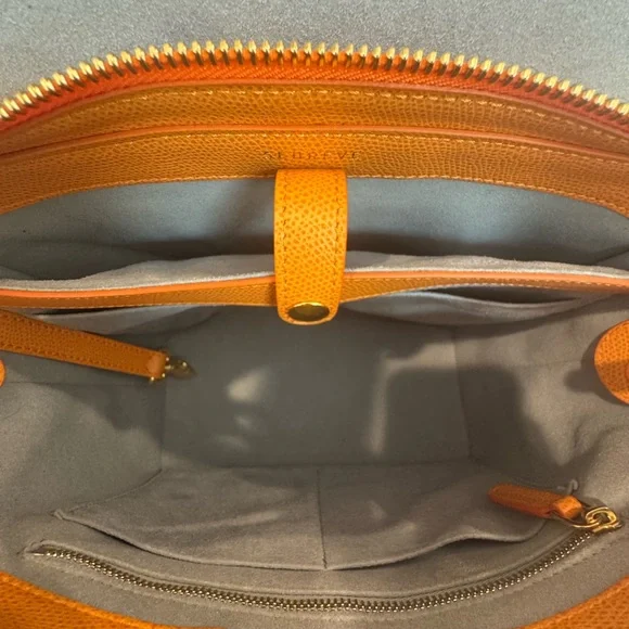 Orange pebbled leather Senreve Mini Maestra bag - Picture 9 of 12